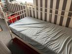 Ikea bed 2x1x1, type Tromsnes, spijlenbed, Ophalen, Eenpersoons, Wit, Zo goed als nieuw