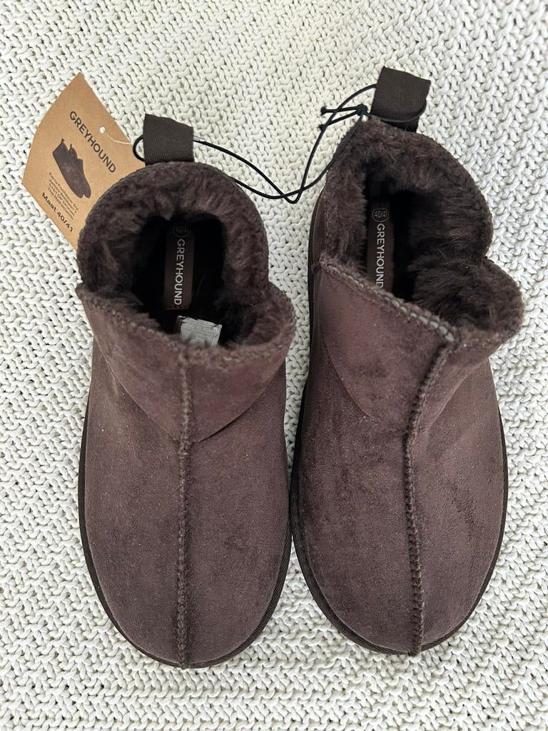 Nieuw GREYHOUND Heren Pantoffel Maat 40-41 Donkerbruin, Bruin, Nieuw, Ophalen of Verzenden, Pantoffels of Sloffen