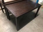 Partij Horeca cafe tafels 140 x 80 donker bruin restaurant, Ophalen, 100 tot 150 cm, 50 tot 100 cm, Zo goed als nieuw