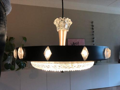 Vintage mid-century hanglamp in nieuwstaat, Huis en Inrichting, Lampen | Hanglampen, Zo goed als nieuw, Minder dan 50 cm, Glas