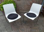 2 witte stoelen, Huis en Inrichting, Ophalen, Gebruikt, Wit