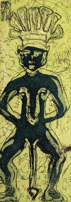 Unieke litho, zeefdruk 1/1 van Finse kunstenares, Ophalen of Verzenden