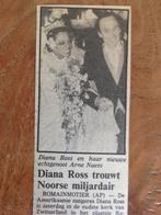 Krantenberichten huwelijk en scheiding Diana Ross, Verzamelen, Ophalen of Verzenden, 1980 tot heden, Knipsel(s)