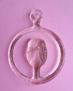 Vintage 70s 80s raamhanger glas uil uiltje wanddecoratie, Verzenden