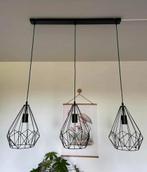Industriële Plafondlamp met 3 Spots – Zwart Metaal, Ophalen, Zo goed als nieuw, Metaal