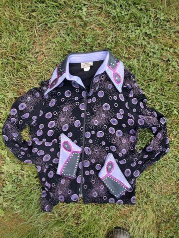 Western showblouse lila/paars beschikbaar voor biedingen