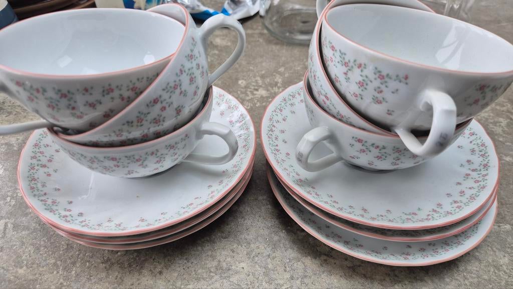 Seltmann Weiden Thee Servies - 6 Stuks, Ophalen, Zo goed als nieuw, Overige stijlen, Kop(pen) en/of Schotel(s)