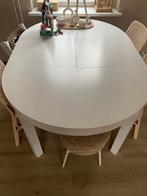 Eettafel ikea ovaal - rond, Huis en Inrichting, Tafels | Eettafels, Ophalen, Gebruikt, 100 tot 150 cm, Vijf personen of meer