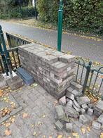 Rode Betonklinkers 30m2 + Sierpatronen, Ophalen, Gebruikt, Klinkers, 10 m² of meer