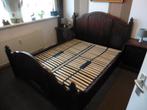 Mooi houten bed., Ophalen, Gebruikt, Bruin, Tweepersoons