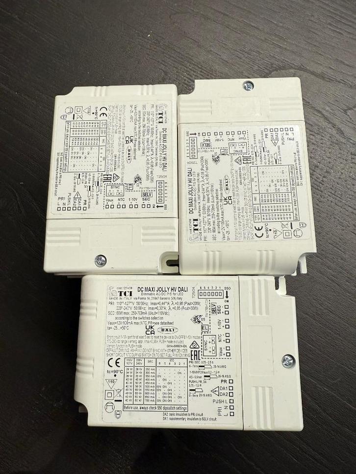 12 stuks TCI 127409 DC Maxi Jolly HV DALI 60 1-10V DRIVER, Huis en Inrichting, Lampen | Wandlampen, Nieuw, Kunststof, Metaal, Ophalen of Verzenden