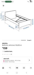Ikea Askvoll 1-persoons bed (zo goed als nieuw), 90 cm, Eenpersoons, Overige typen, Minder dan 160 cm