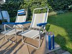 2x lichtgewicht inklapbare campingstoelen met hoofdsteun, Ophalen, Gebruikt, Campingstoel