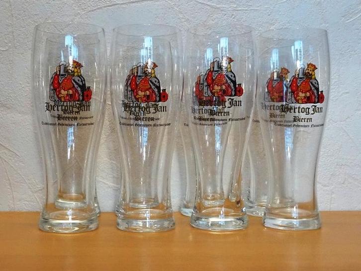 Hertog Jan gewelfde glazen, Verzamelen, Biermerken, Zo goed als nieuw, Glas of Glazen, Hertog Jan, Ophalen of Verzenden