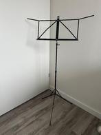 Opvouwbare muziekstandaard zwart, Ophalen of Verzenden, Gebruikt, Muziekstandaard