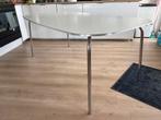 Witte eettafel, Huis en Inrichting, Ophalen, Gebruikt, 50 tot 100 cm, 150 tot 200 cm