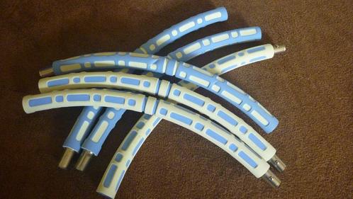 Fitlab Fitness Hoelahoep met Gewicht - Blauw/Wit - 1 tot 4 K, Sport en Fitness, Hoelahoeps, Zo goed als nieuw, Fitness hoelahoep