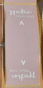 Sluitstickers met liefde verpakt stickers wensetiketten hart, Verzenden, Nieuw, Meerdere stickers