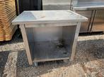 RVS Werkbank met achterwand, Doe-het-zelf en Verbouw, Werkbanken, Ophalen, Gebruikt