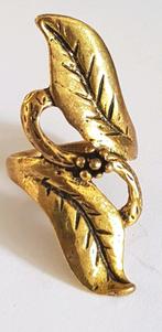 Lange goudkleurige ring, Goud, 18 tot 19, Ophalen of Verzenden, Dame
