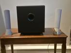 Harman Kardon Subwoofer met 2 speakers - HK 595, Gebruikt, Subwoofer, Minder dan 60 watt, Ophalen