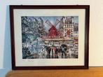 Ingelijst affiche Moulin Rouge Paris, Antiek en Kunst, Ophalen