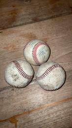 Drie honkbal ballen, Sport en Fitness, Honkbal en Softbal, Gebruikt, Ophalen of Verzenden