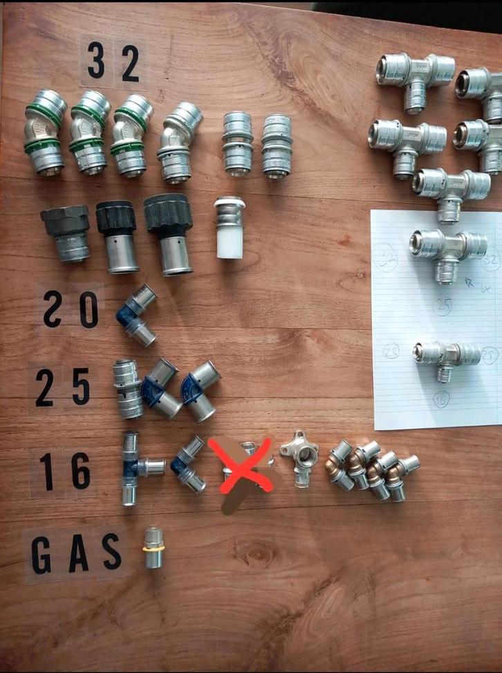 Uponor wavin henco koppelingen perskoppeling s-press, Doe-het-zelf en Verbouw, Sanitair, Zo goed als nieuw, Overige typen, Ophalen of Verzenden