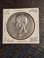 2 1/2 Gulden Willem II 1842 - Zilver!, Postzegels en Munten, Munten | Nederland, Ophalen of Verzenden, Koning Willem II, 1 gulden