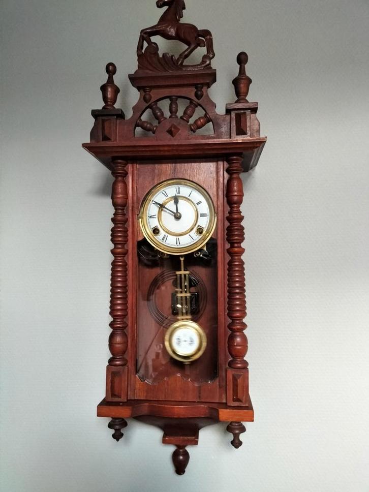 Antieke Paardjesklok, Antiek en Kunst, Antiek | Klokken, Ophalen of Verzenden