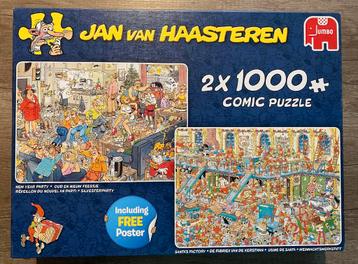 Jan van Haasteren puzzel 2x 1000 stukjes beschikbaar voor biedingen