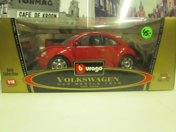 VOLKSWAGEN NEW BEETLE 1998, Hobby en Vrije tijd, Modelauto's | 1:18, Nieuw, Auto, Bburago, Ophalen of Verzenden