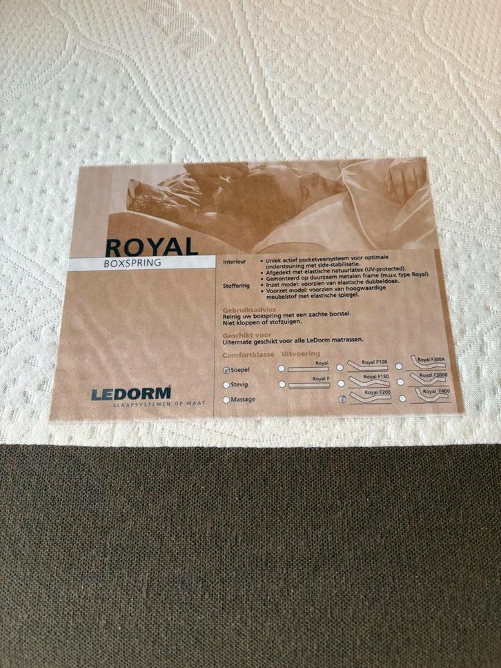 Ledorm Royal Boxspring - Tweepersoons, Huis en Inrichting, Slaapkamer | Bedden, Zo goed als nieuw, Tweepersoons, 160 cm, 200 cm