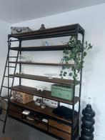 Stellingkast met ladder, Huis en Inrichting, Met plank(en), Gebruikt, 200 cm of meer, 150 tot 200 cm