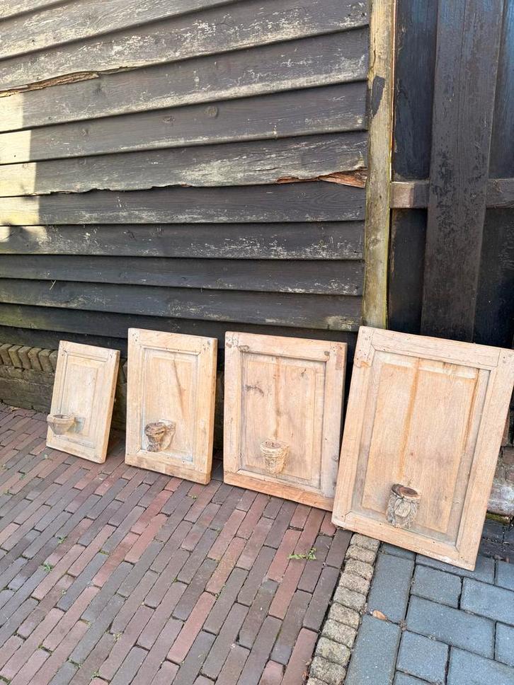 Antieke Kandelaar Wandpanelen Set, Huis en Inrichting, Kasten | Overige, Gebruikt, Ophalen