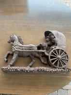 Te koop Paard met kar wanddecoratie, Ophalen, Gebruikt