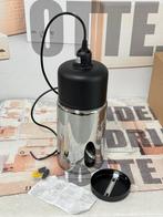 Hanglamp E27 Zwart Chroom Chrome Metaal Glas 30CM lang Nieuw, Huis en Inrichting, Lampen | Hanglampen, Nieuw, Ophalen of Verzenden