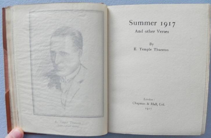 Summer 1917 and other poems. E. Temple Thurston, Antiek en Kunst, Antiek | Boeken en Bijbels, Ophalen of Verzenden