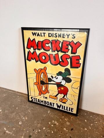 mickey mouse poster in lijst beschikbaar voor biedingen