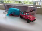 Majorette Jeep Wrangler met paarden trailer, Ophalen of Verzenden, Nieuw, Bus of Vrachtwagen