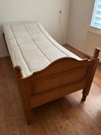 1-persoonsbed + verstelbare lattenbodrm + matras, Huis en Inrichting, Slaapkamer | Bedden, Ophalen, 90 cm, Eenpersoons, Bruin