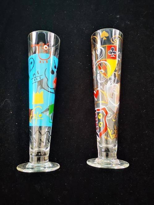 2 Ritzenhoff Bierglas Marie Peppercorn speelkaartsymbolen, Verzamelen, Glas en Borrelglaasjes, Zo goed als nieuw, Bierglas, Ophalen of Verzenden