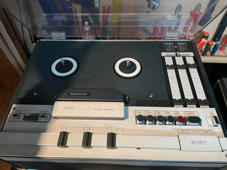 Vintage Bandrecorders - Set van 4 stuks philips en aritona, Audio, Tv en Foto, Bandrecorders, Bandrecorder, Met stofkap, Ophalen of Verzenden