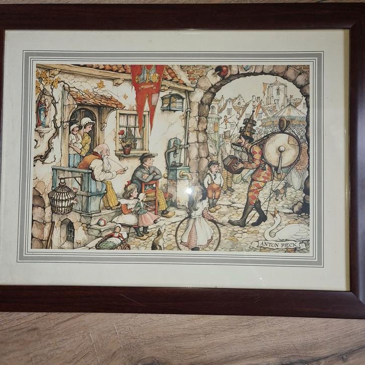 Anton Pieck Schilderij Ingelijst, Antiek en Kunst, Kunst | Schilderijen | Klassiek, Ophalen