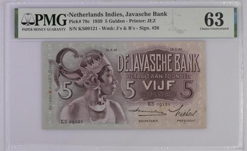 Zeldzame variant 5 gulden Dansers, Nederlands-Indië, UNC, Postzegels en Munten, Bankbiljetten | Nederland, Ophalen of Verzenden