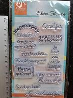 NEDERLANDSE TEKST STEMPELS MARIANNE DESIGN HOERA GEFELICITEE, Ophalen of Verzenden, Nieuw, Clearstamp