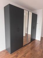 Grijze Otto Kledingkast met Spiegeldeuren - MOET WEG!!, Ophalen, Overige materialen, Gebruikt, 200 cm of meer