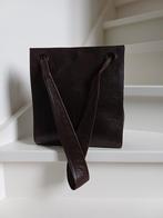 TAS SHOPPER LEER DONKERBRUIN, Ophalen of Verzenden, Zo goed als nieuw, Bruin, Leer