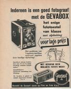 retro reclame 1952 Gevaert fotofilm en de Gevabox, Verzenden, Overige typen