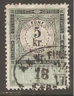Oostenrijk revenue zegel 5 kr (1879), Verzenden, Gestempeld, Overige thema's